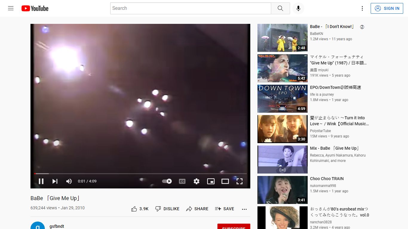 BaBe 「Give Me Up」 - YouTube